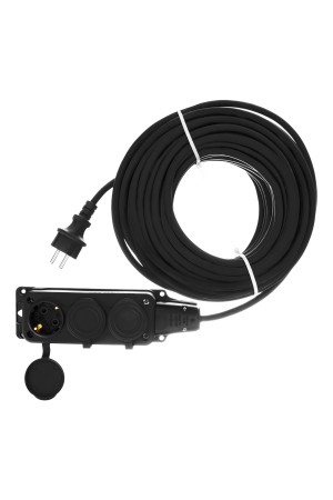 Удлинитель-шнур силовой Top Series, КГТТ, 20м, 3 розетки, 3 x 2,5 мм, 3 м Denzel