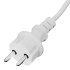 Шнур сетевой Energy Series, ПВС, 1,5 м, 2 x 1,5 мм, с неразборной вилкой, белый, 3 м Denzel