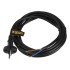 Шнур сетевой Energy Series, ПВС, 3 м, 2 x 1,5 мм, с неразборной вилкой, черный, 3 м Denzel