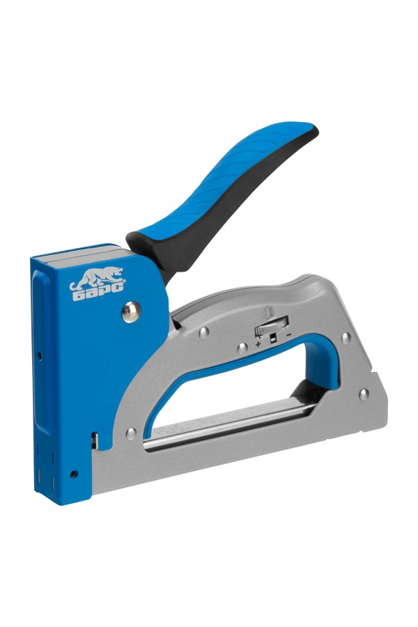 Степлер металлический, 3 в 1, регулятор удара, двухкомпонентная рукоятка, тип скобы: 53, 300, 500, 6-14 мм Барс