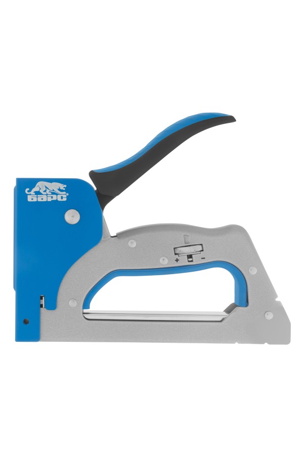 Степлер металлический, 3 в 1, регулятор удара, двухкомпонентная рукоятка, тип скобы: 53, 300, 500, 6-14 мм Барс