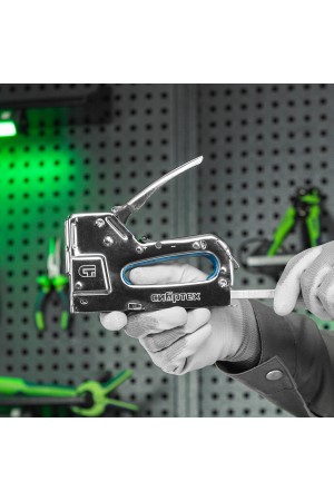 Степлер мебельный, металлический, регулируемый, тип скобы: 53, 4-14 мм Сибртех