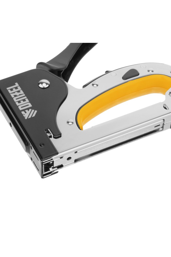 Степлер мебельный, стальной корпус, быстрая загрузка, регул. силы удара, тип 53, 4-14 мм Denzel