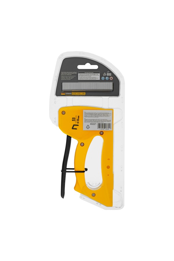 Степлер пластиковый, скобы в комплекте, тип 53, 6-10 мм Denzel