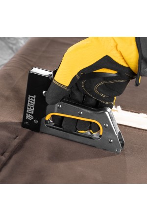 Степлер металлический, скобы в комплекте, 2К рукоятка, тип 53, 6-10 мм Denzel