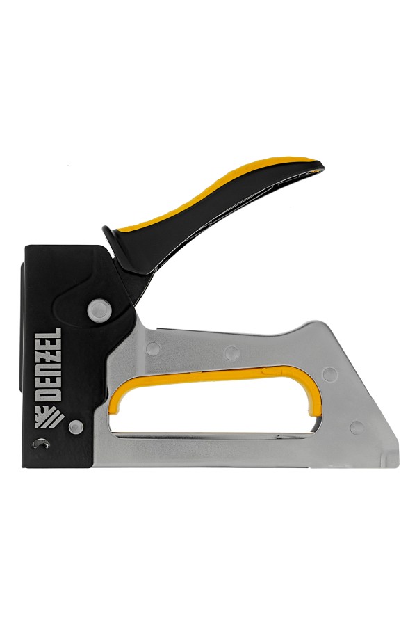 Степлер металлический, скобы в комплекте, 2К рукоятка, тип 53, 6-10 мм Denzel