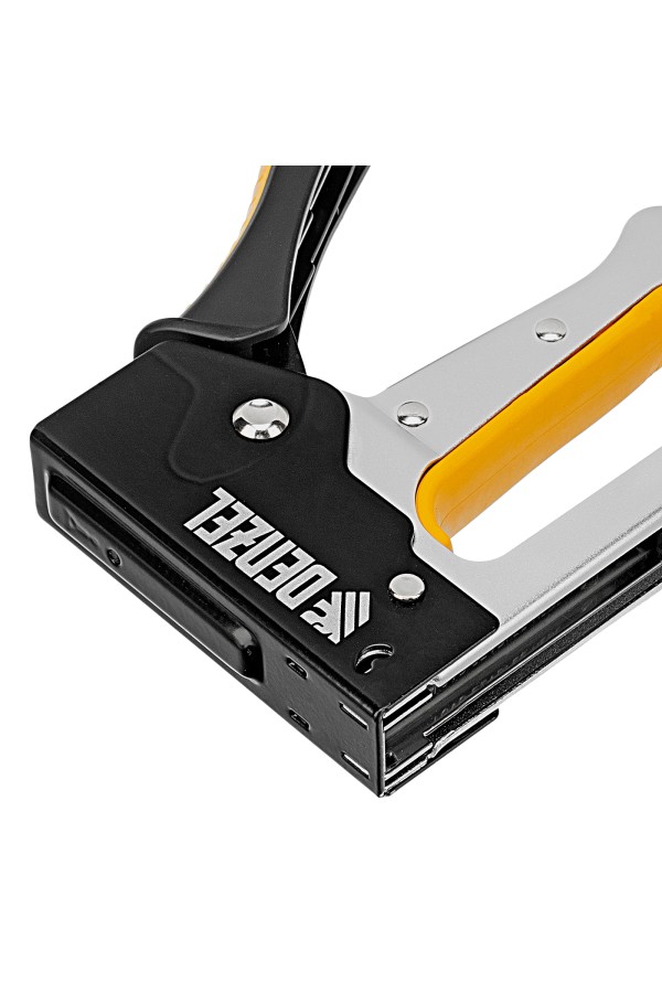 Степлер металлический, скобы в комплекте, 2К рукоятка, тип 53, 6-10 мм Denzel