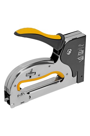 Степлер металл., скобы в комплекте, плавная регулировка удара, 2К рукоятка, тип 53, 4-14 мм Denzel