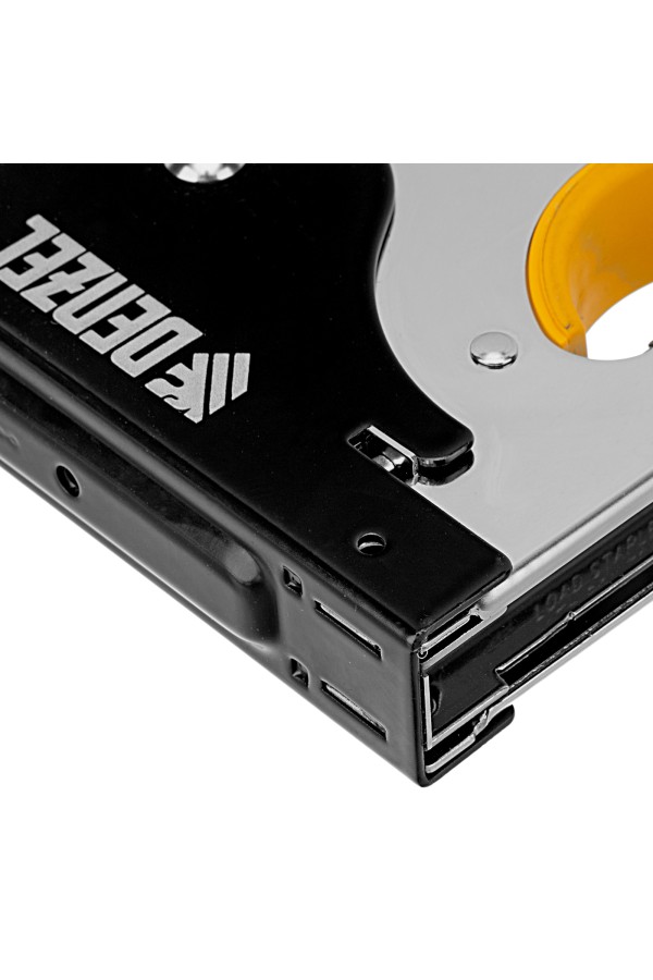 Степлер металл., скобы в комплекте, плавная регулировка удара, 2К рукоятка, тип 53, 4-14 мм Denzel