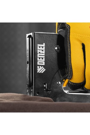 Степлер металл., скобы в комплекте, плавная регулировка удара, 2К рукоятка, тип 53, 4-14 мм Denzel