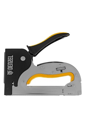 Степлер металл., скобы в комплекте, плавная регулировка удара, 2К рукоятка, тип 53, 4-14 мм Denzel