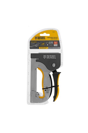 Степлер металл., скобы в комплекте, плавная регулировка удара, 2К рукоятка, тип 53, 4-14 мм Denzel