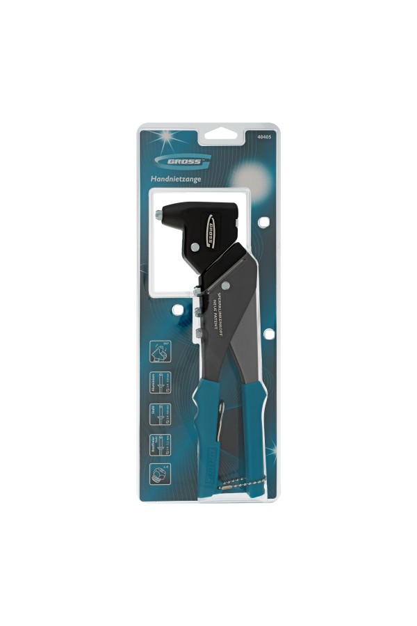 Заклепочник литой, усиленный, поворотный 0-360 град, заклепки 2.4-4.8 мм Gross