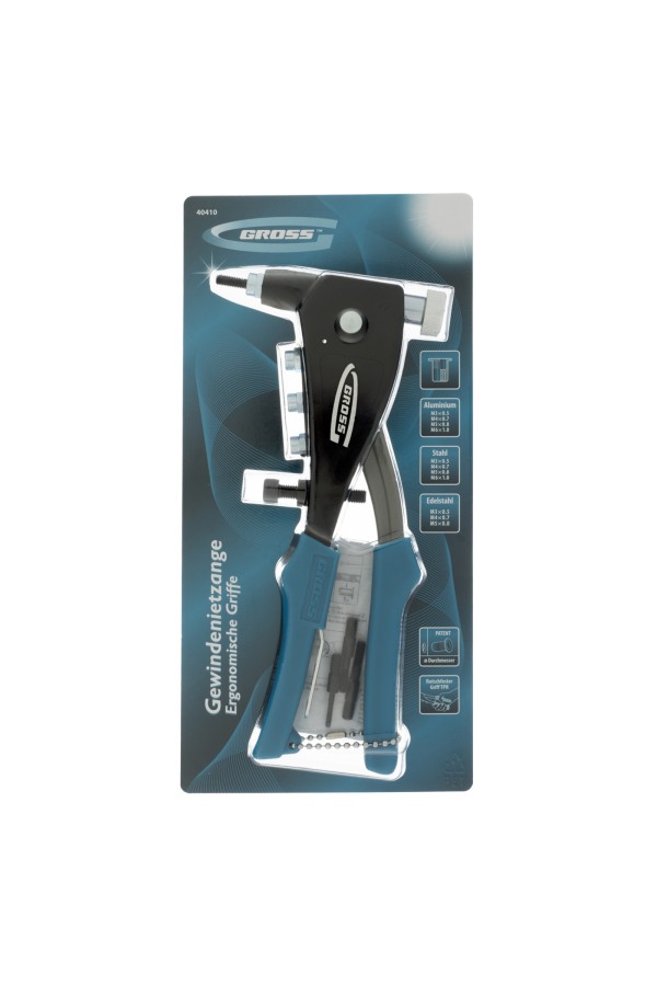 Заклепочник для резьбовых заклепок, заклепки М3, М4, М5, M6 Gross