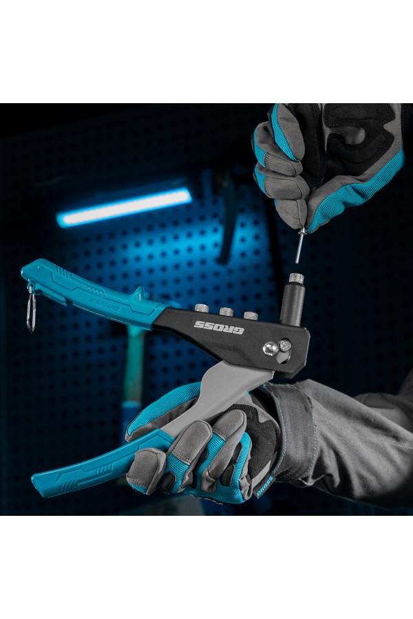 Заклепочник ручной, 260 мм, заклепки 2,4-3,2-4,0-4,8 мм Gross