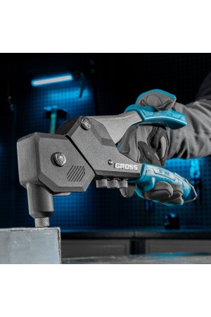 Заклепочник ручной, 290 мм, поворотный, 0-360, заклепки 2,4-3,2-4,0-4,8 мм Gross