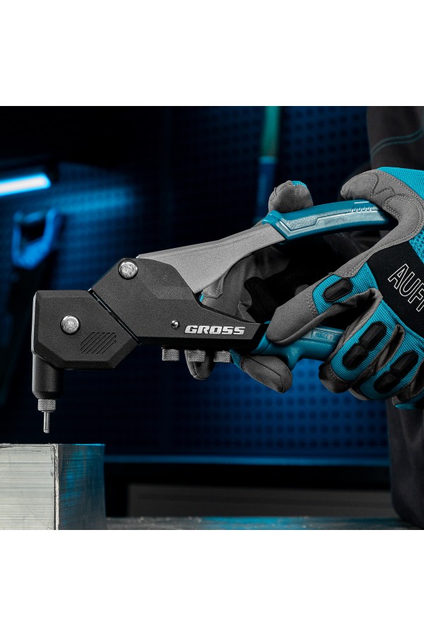 Заклепочник ручной, 290 мм, поворотный, 0-360, заклепки 2,4-3,2-4,0-4,8 мм Gross