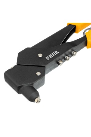 Заклепочник ручной, 285 мм, поворотный, 0-360, заклепки 2,4-3,2-4,0-4,8 мм Denzel