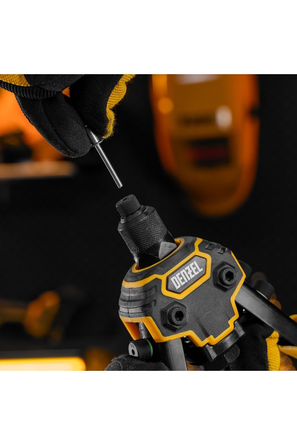 Заклепочник двуручный, заклепки 2,4-3,2-4,0-4,8-6,4 мм Denzel