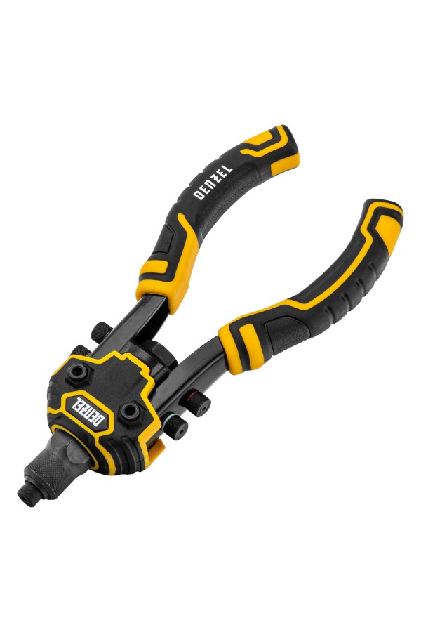 Заклепочник двуручный, заклепки 2,4-3,2-4,0-4,8-6,4 мм Denzel