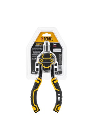 Заклепочник двуручный, заклепки 2,4-3,2-4,0-4,8-6,4 мм Denzel