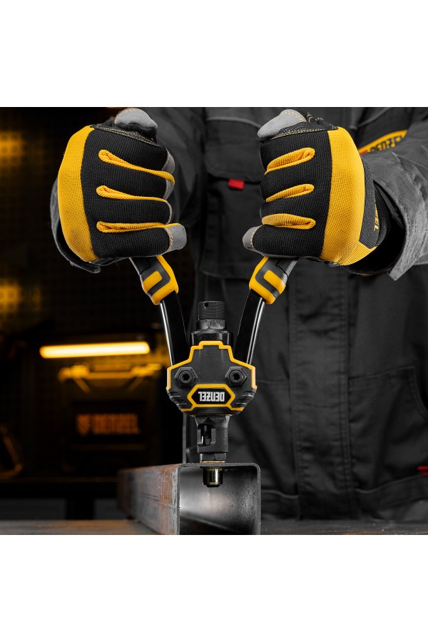 Заклепочник для резьбовых заклепок, двуручный, заклепки М3, М4, М5, М6, М8, М10, M12 Denzel