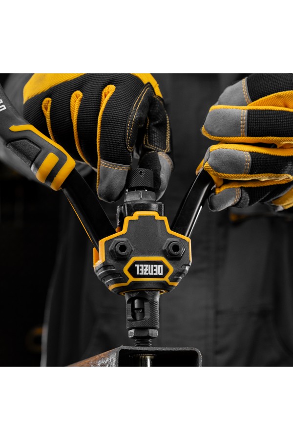 Заклепочник для резьбовых заклепок, двуручный, заклепки М3, М4, М5, М6, М8, М10, M12 Denzel