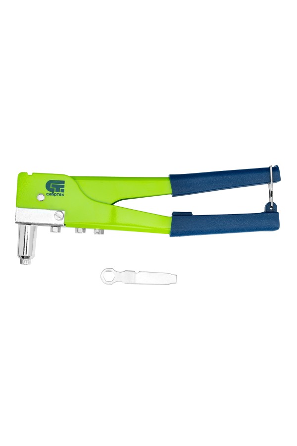 Заклепочник 270 мм, переставной 0-90 град, заклепки 2.4-3.2-4.0-4.8 мм Сибртех