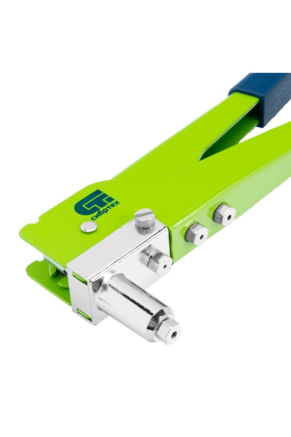 Заклепочник 270 мм, переставной 0-90 град, заклепки 2.4-3.2-4.0-4.8 мм Сибртех