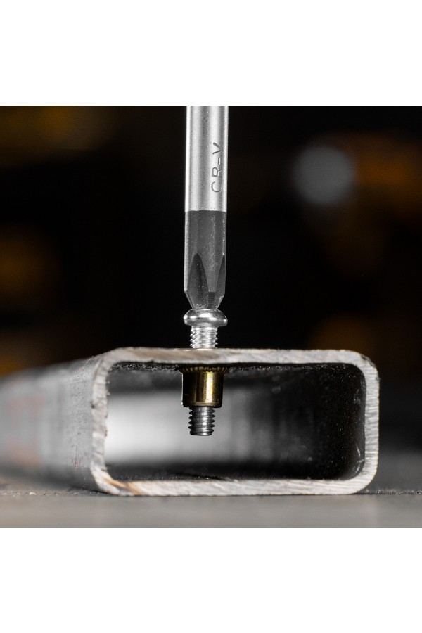 Заклепки резьбовые, стальные, оцинкованные, М4, пластиковый кейс, 140 шт. Denzel