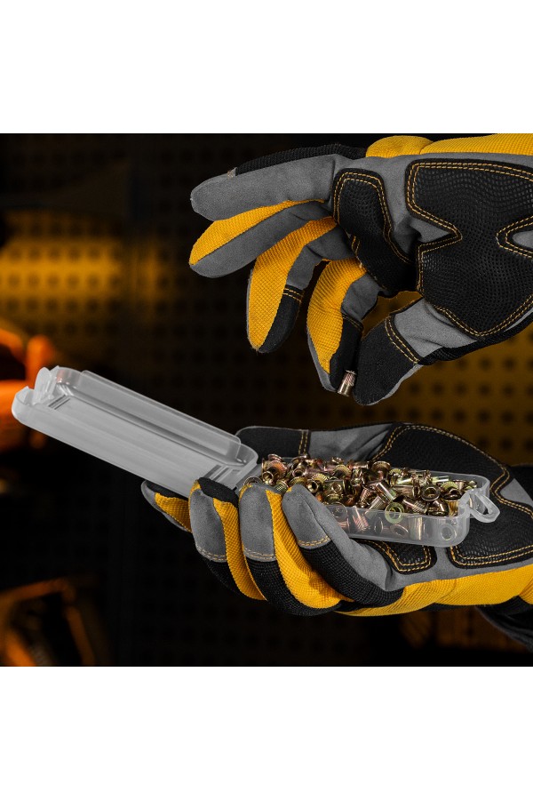 Заклепки резьбовые, стальные, оцинкованные, М4, пластиковый кейс, 140 шт. Denzel