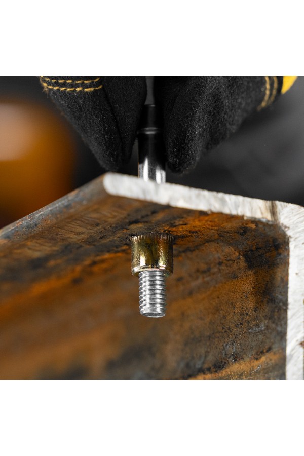 Заклепки резьбовые, стальные, оцинкованные, М6, пластиковый кейс, 70 шт. Denzel