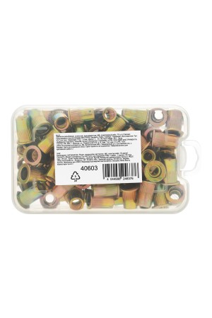 Заклепки резьбовые, стальные, оцинкованные, М6, пластиковый кейс, 70 шт. Denzel