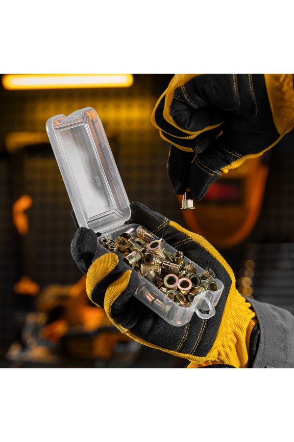 Заклепки резьбовые, стальные, оцинкованные, М6, пластиковый кейс, 70 шт. Denzel