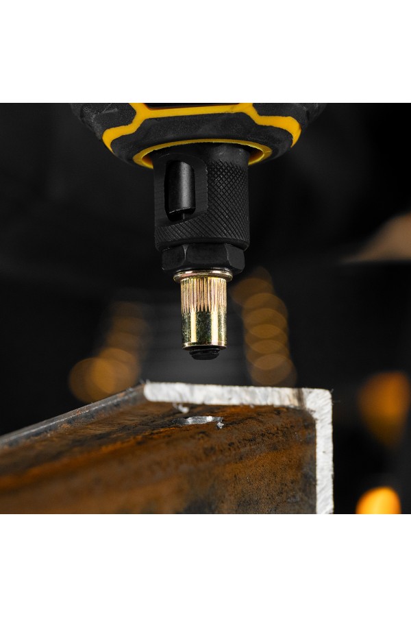 Заклепки резьбовые, стальные, оцинкованные, М8, пластиковый кейс, 40 шт. Denzel