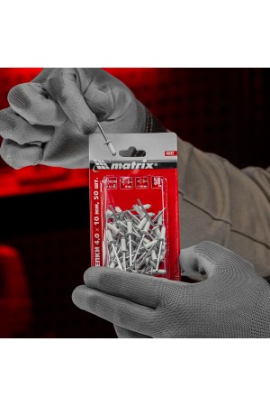 Заклепки 4.0 х 10 мм RAL 9003, сигнально-белые, 50 шт Matrix