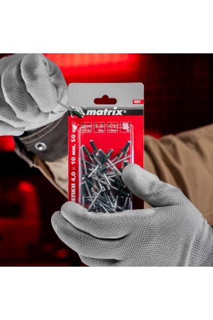 Заклепки 4.0 х 10 мм RAL 6005, темно-зеленые, 50 шт Matrix