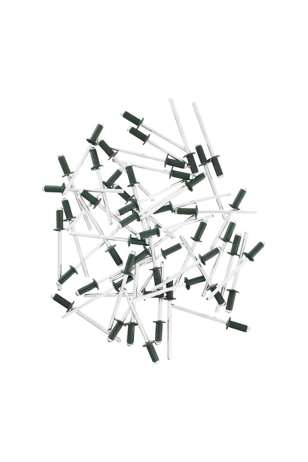 Заклепки 4.0 х 10 мм RAL 6005, темно-зеленые, 50 шт Matrix