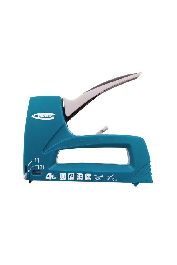 Степлер мебельный универсальные (Universell 4) пластик, 4 функции, тип скобы: 53, 36, 300, 500, 8-14мм Gross