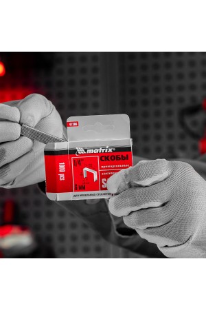 Скобы, 6 мм, для мебельного степлера, закаленные, тип 140, 1000 шт Matrix