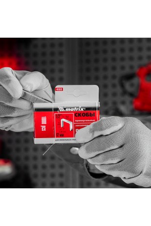 Скобы, 12 мм, для мебельного степлера, закаленные, тип 140, 1000 шт Matrix