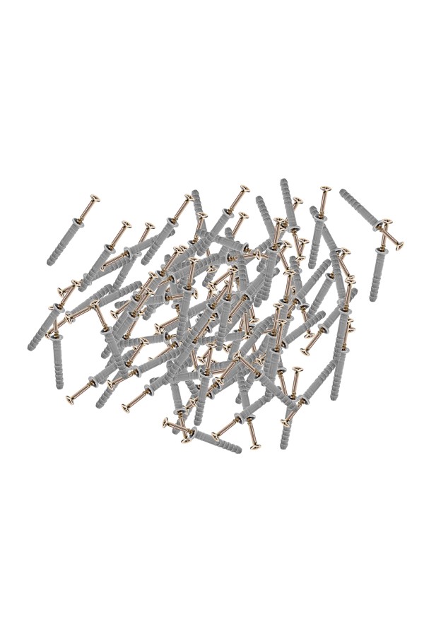 Дюбель-гвоздь полипропиленовый с потайным бортиком 6 х 40 мм, 200 шт Сибртех