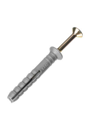 Дюбель-гвоздь полипропиленовый с потайным бортиком 6 х 40 мм, 200 шт Сибртех