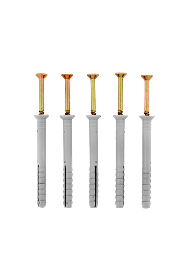 Дюбель-гвоздь полипропиленовый с потайным бортиком 6 х 60 мм, 200 шт Сибртех