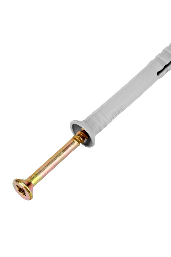 Дюбель-гвоздь полипропиленовый с потайным бортиком 6 х 60 мм, 200 шт Сибртех