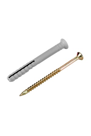 Дюбель-гвоздь полипропиленовый с потайным бортиком 6 х 60 мм, 200 шт Сибртех