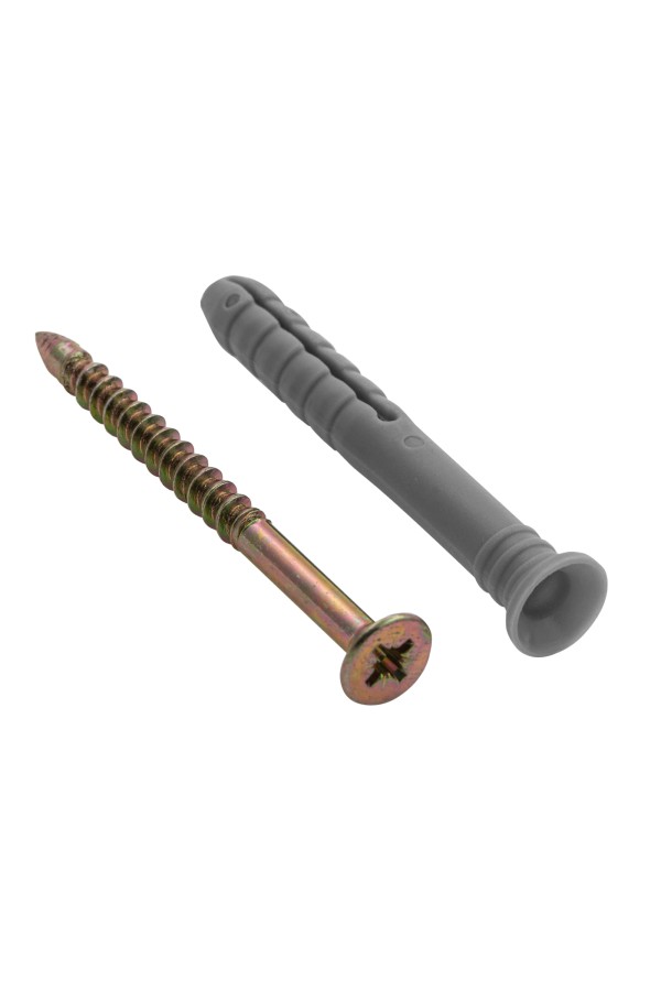 Дюбель-гвоздь полипропиленовый с потайным бортиком 8 х 60 мм, 100 шт Сибртех