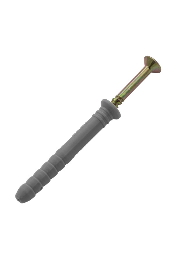 Дюбель-гвоздь полипропиленовый с потайным бортиком 8 х 60 мм, 100 шт Сибртех