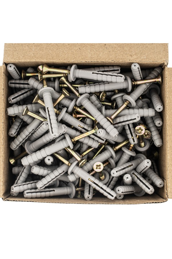 Дюбель-гвоздь полипропиленовый грибовидный бортик 6 x 40 мм, 200 шт Сибртех