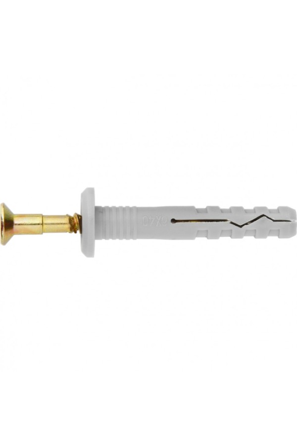 Дюбель-гвоздь полипропиленовый грибовидный бортик 6 x 60 мм, 200 шт Сибртех